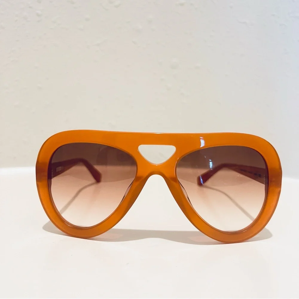 Derek Lam Charlotte Amber Women’s Plastic 54 mm Sunglasses NIB